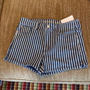 American eagle stripped jean shorts. Size 10